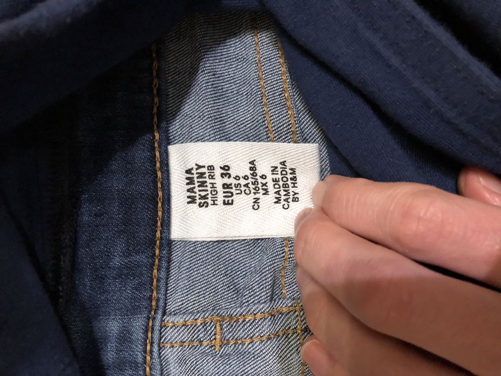 Spodnie ciążowe H&M mama rozmiar 36 jak nowe dżinsy