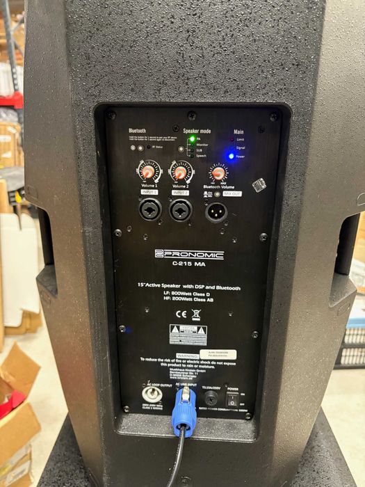 ZESTAW Aktywny kolumn 2x Pronomic C-215 MA 15' górki DMX 1000W 2sztuki