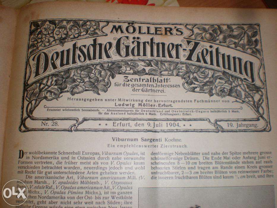 Stara Niemiecka Księga Ogrodnicza z 1904 Roku Antyk Unikat
