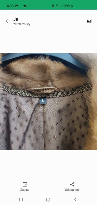 Futerko z norek elegancki plaszczyk