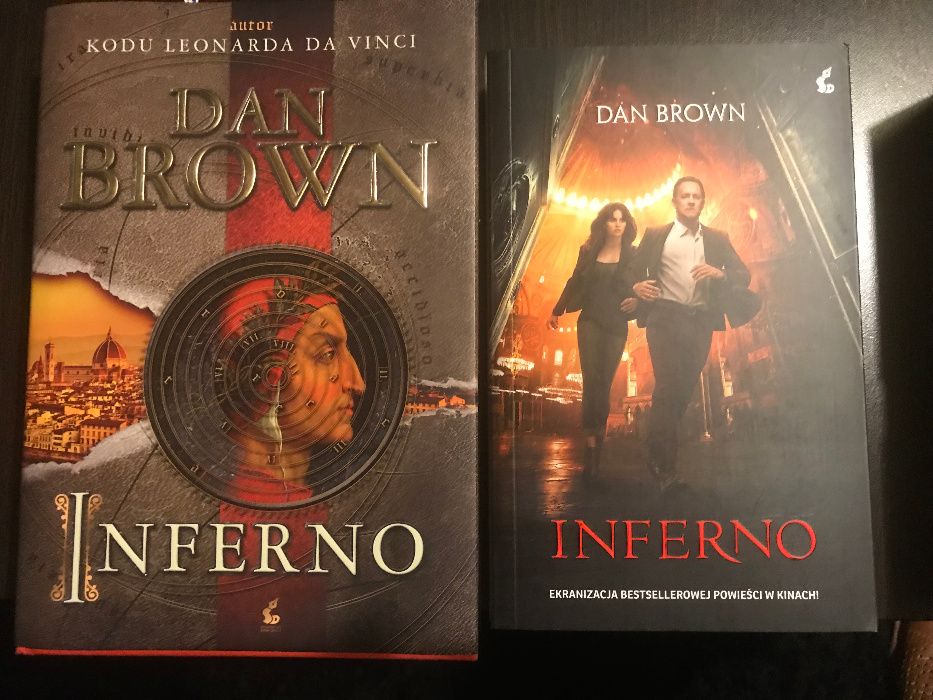 INFERNO Dan Brown 2 ksiązki w twardej i miękkiej oprawie