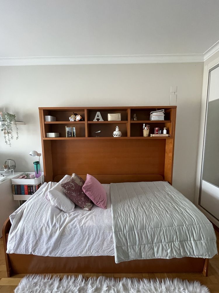 Cama com gavetao + colchao emma novo