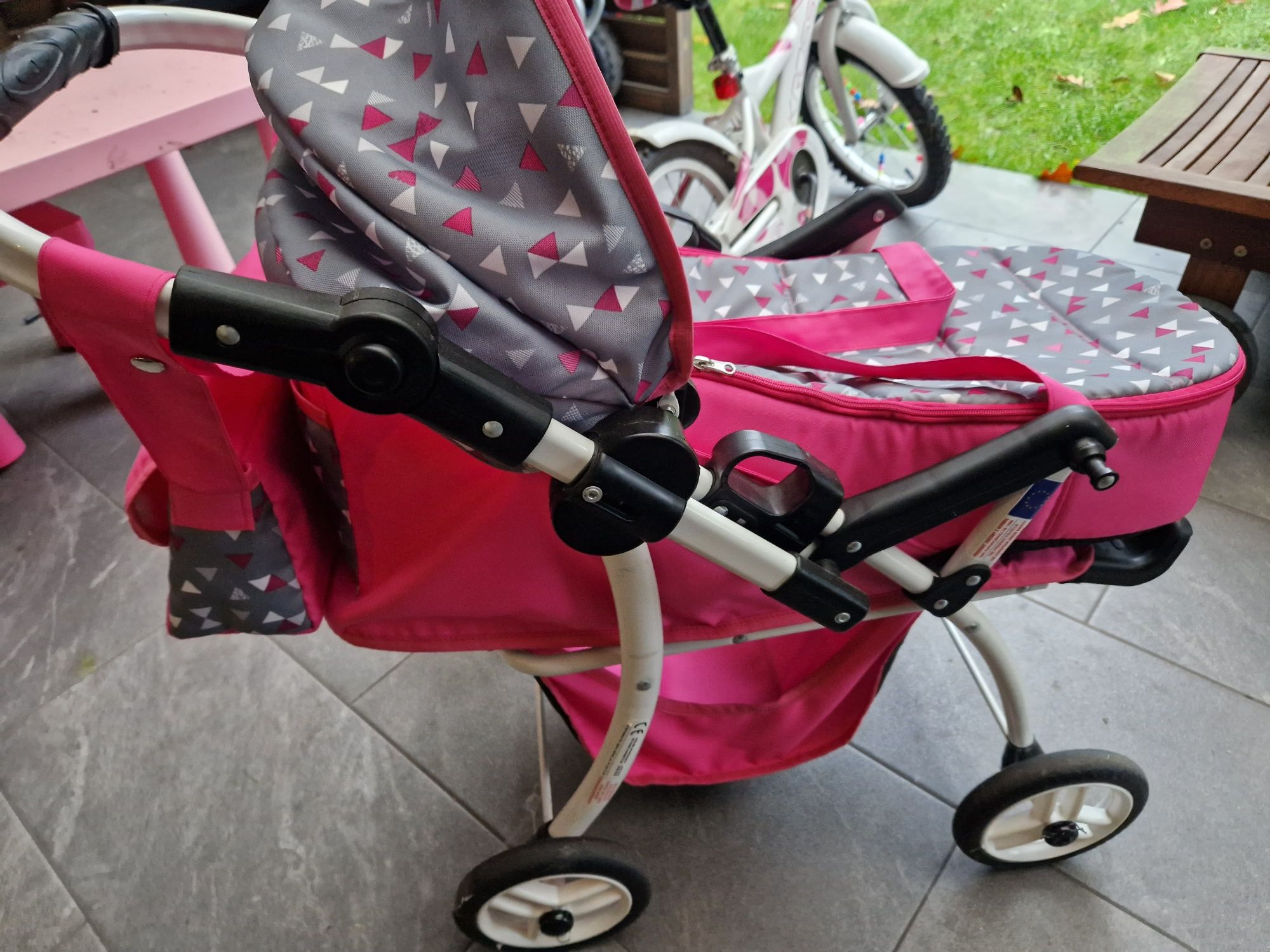 Wózek dla lalek dla dziewczynki różowy SISY