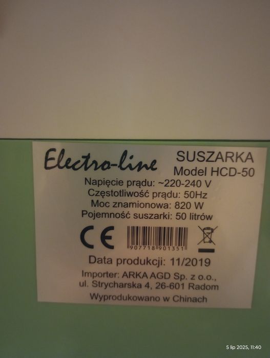 Suszarka Elektro-line