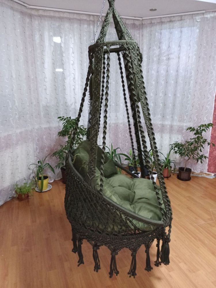 Fotel wiszący, hamak, huśtawka do domu, fotel boho, dekoracja