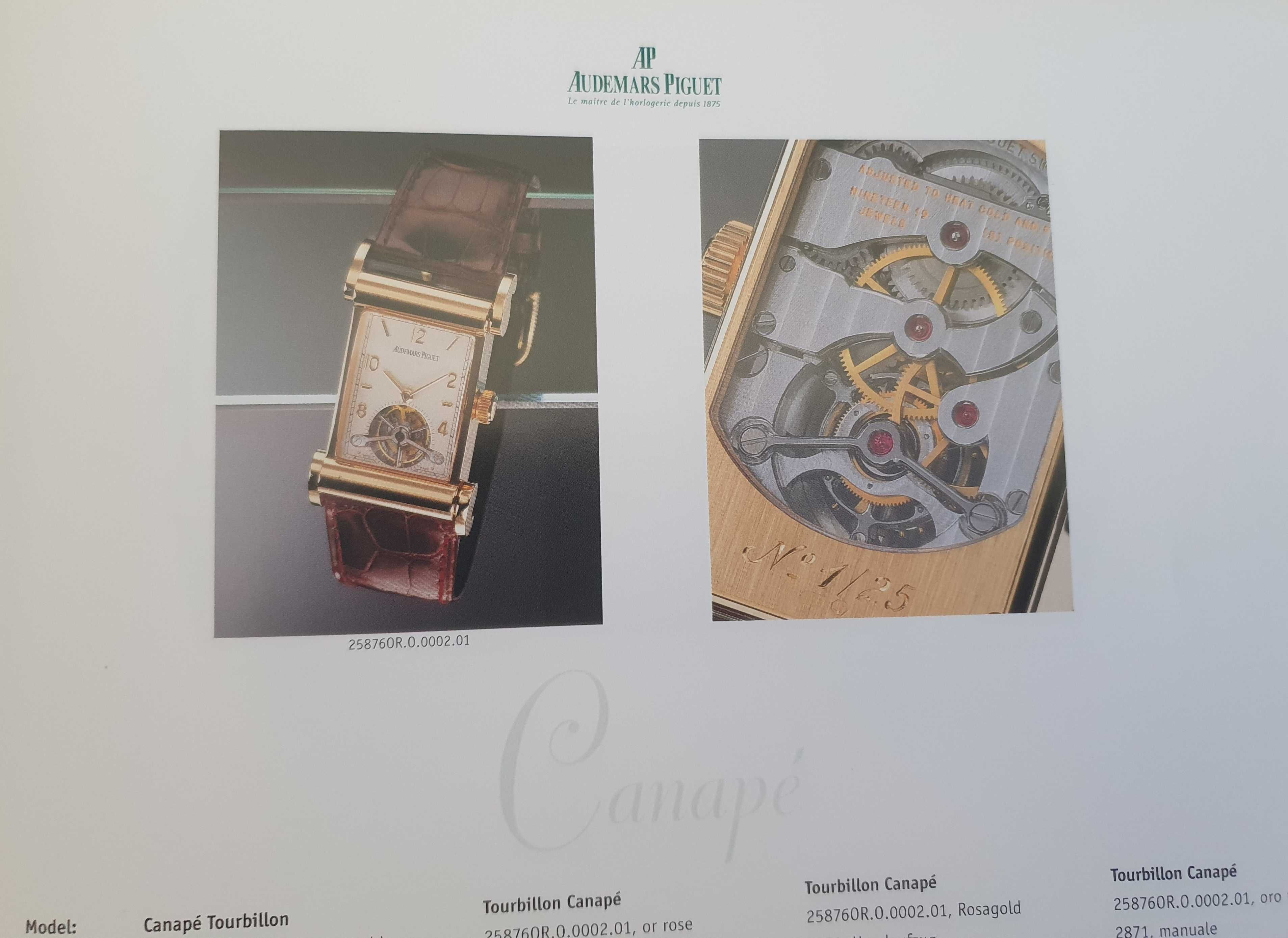 AP - Audemars Piguet - Catálogo / Livro OFICIAL de relógios - 1999