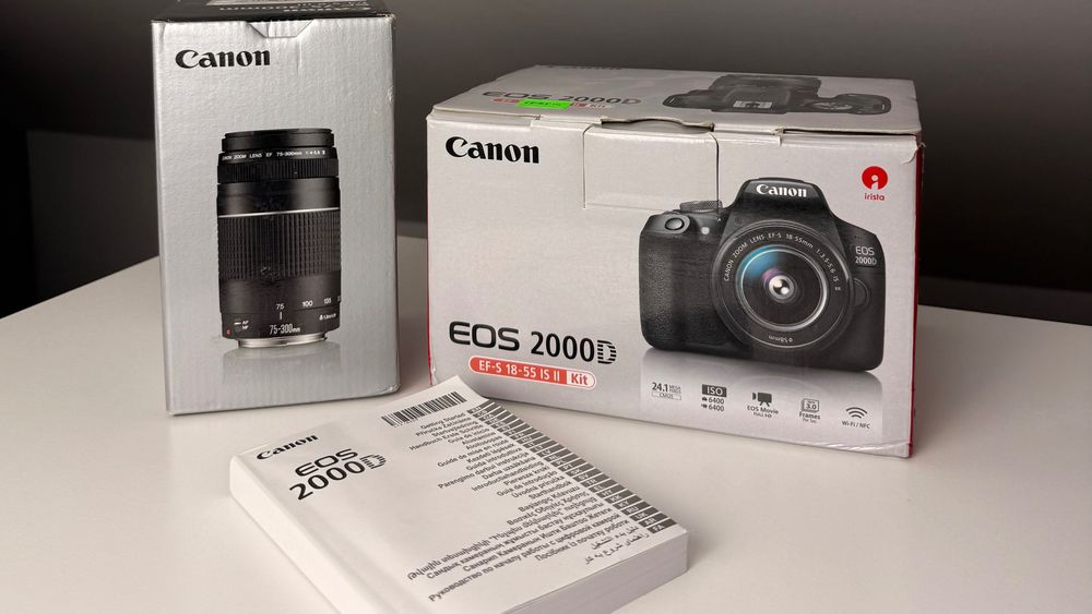 Canon EOS 2000D + 3 obiektywy
