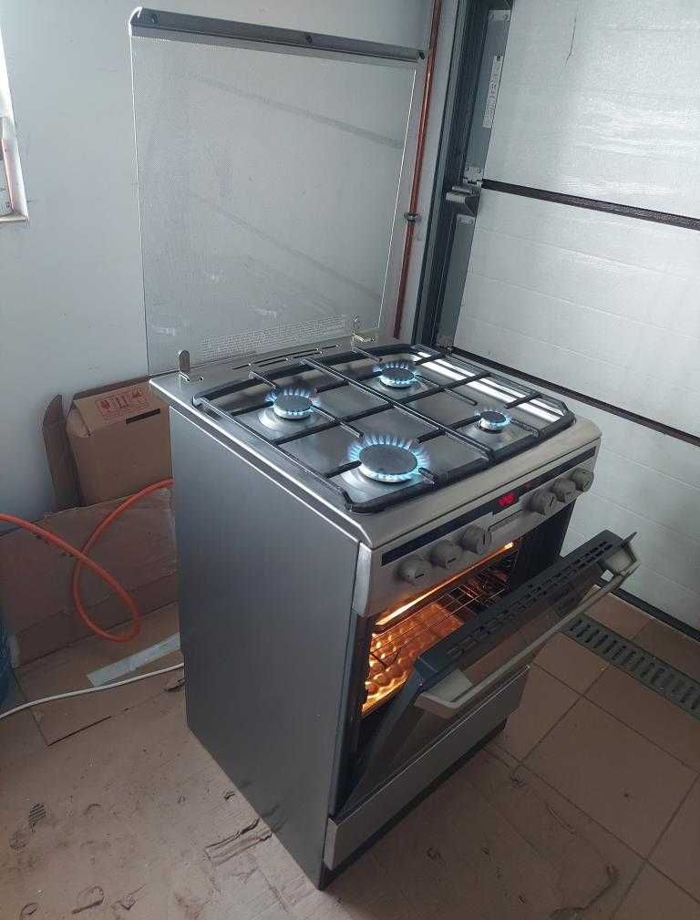 OKAZJA Kuchnia AMICA gazowo-elektryczna 60cm LCD INOX BDB Stan Gratis!