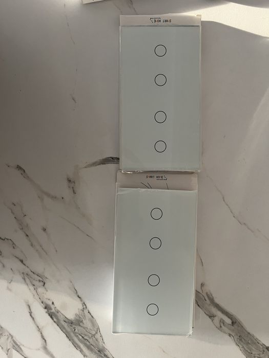 włączniki dotykowe szklane wifi bez n tuya smart life biały