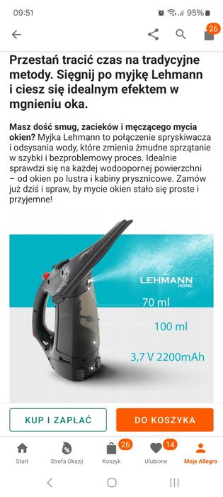 MYJKA do okien,szyb,luster.