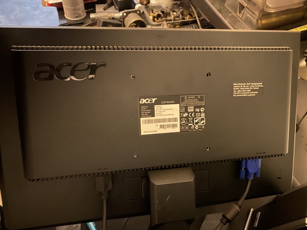 Monitor acer x193hql 18,5” vga lcd