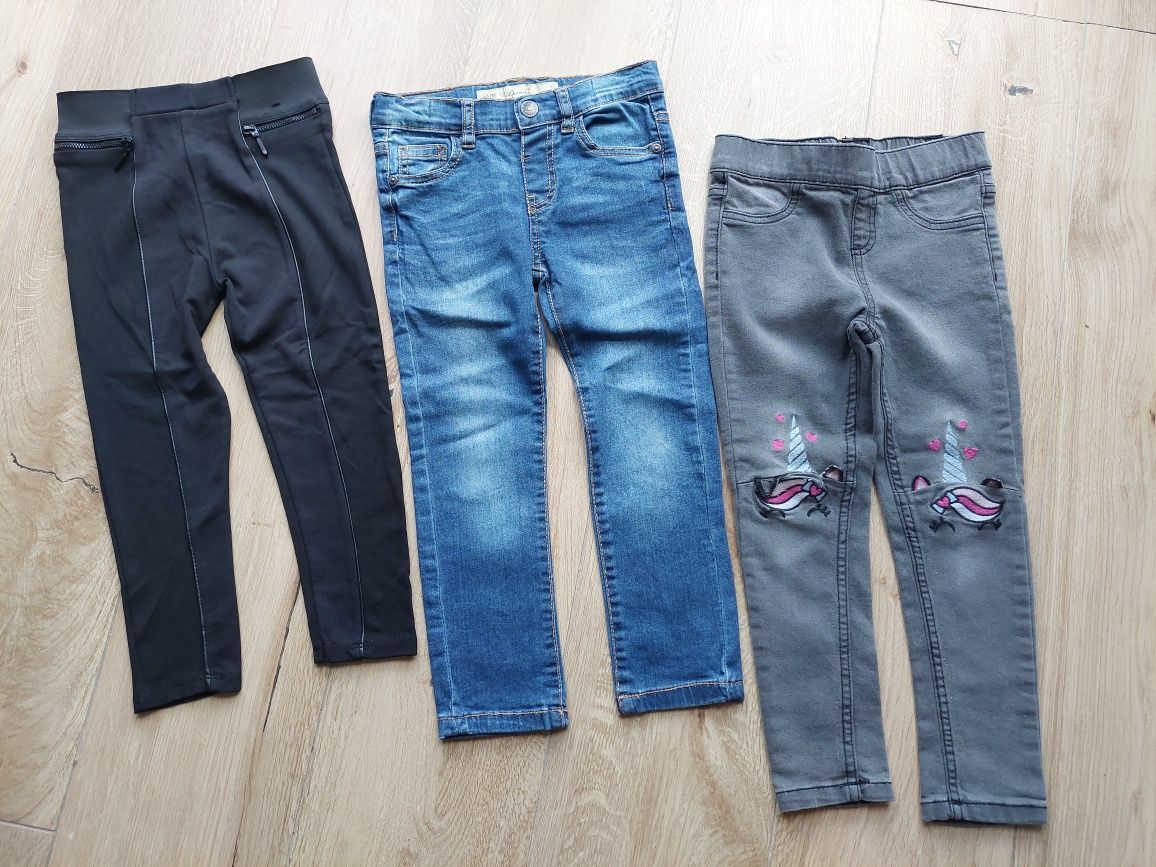 Denim Co. George 110  jeansy * rurki * jegginsy * zestaw 3 sztuk