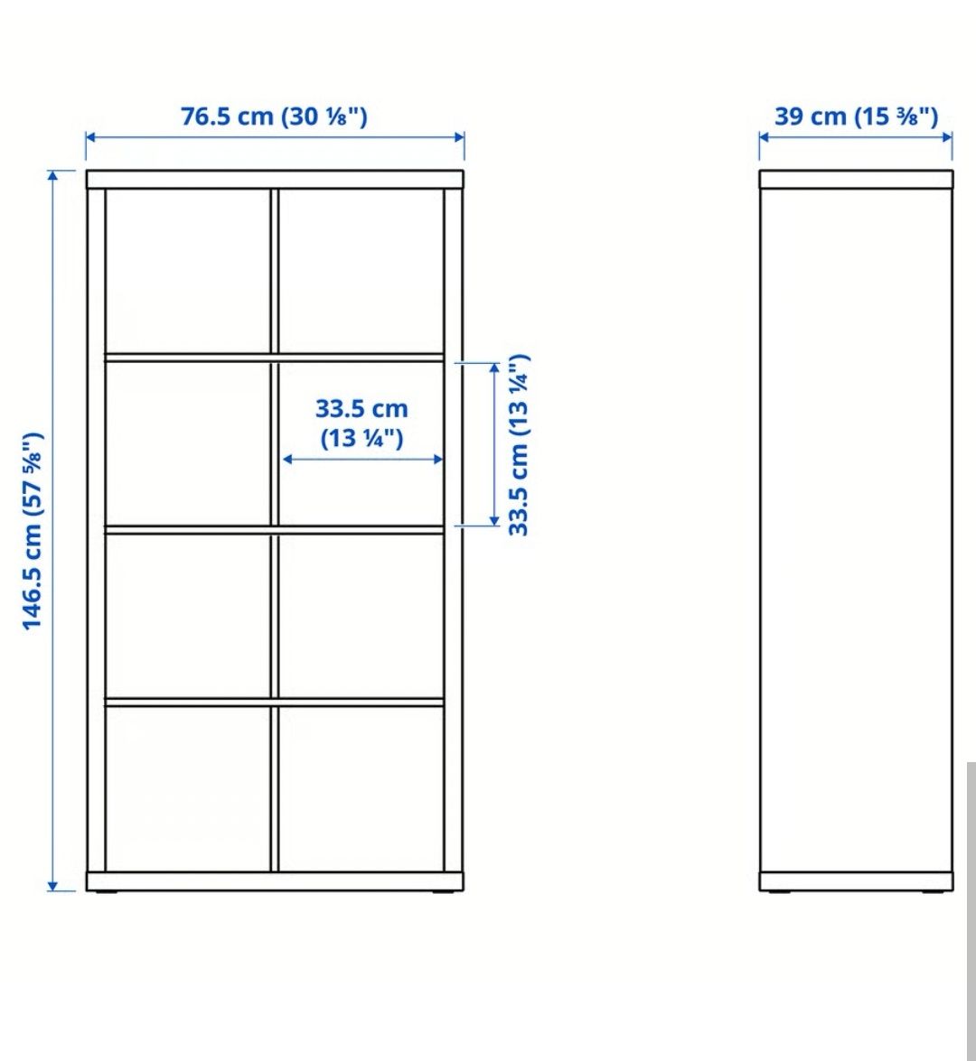 Estante Kallax com porta de vidro + acessórios