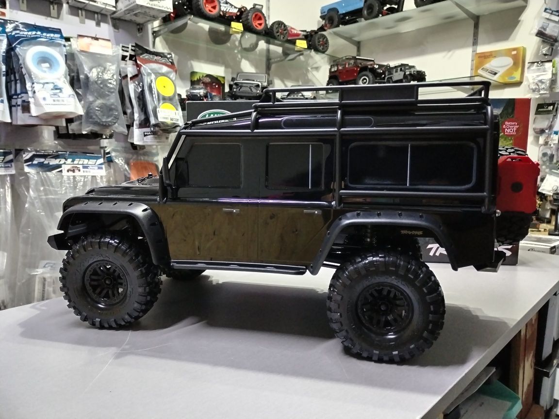 Carro rc crawler scale Traxxas trx4 defender guincho