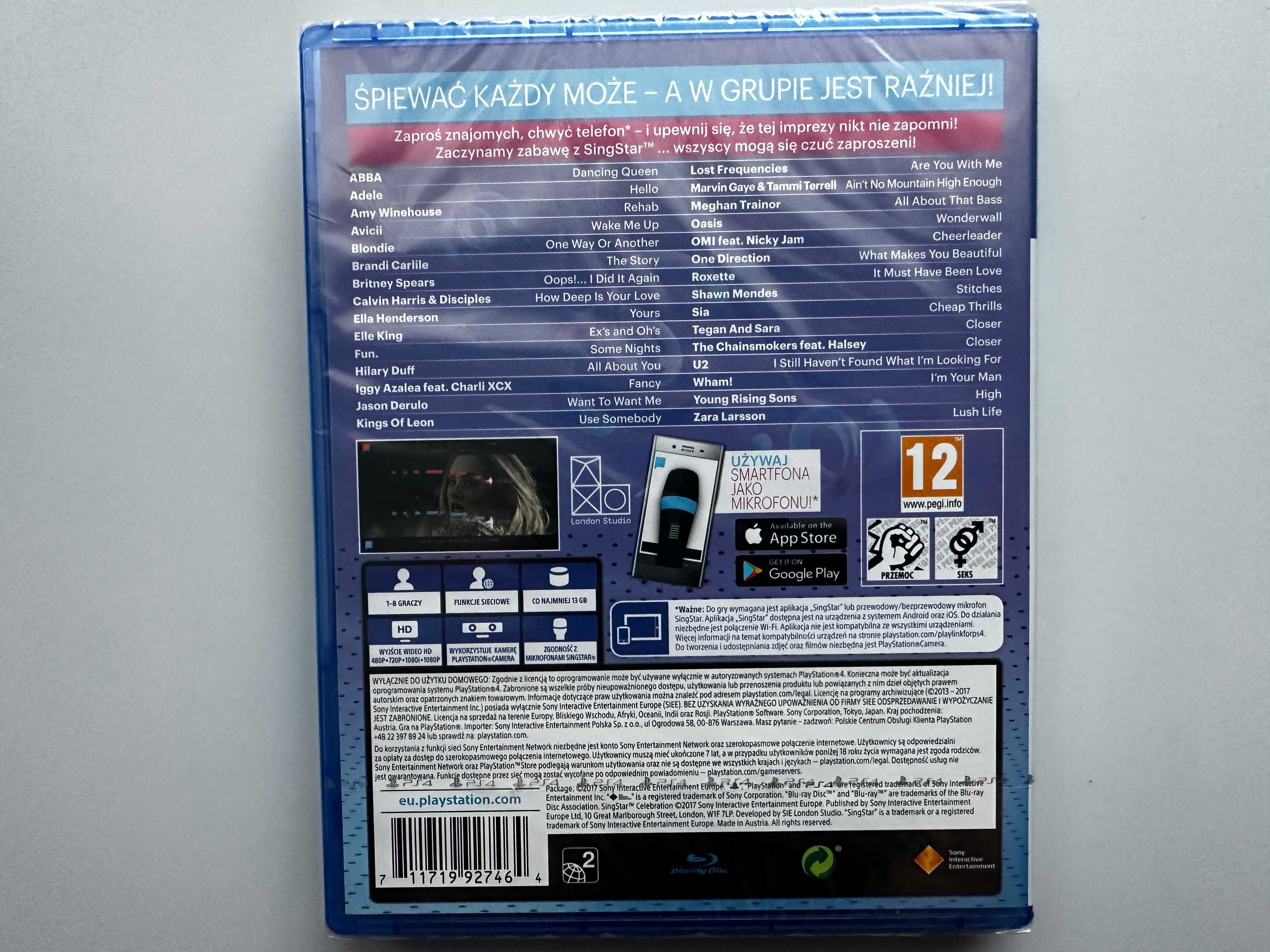 Gra PS4 Singstar Celebration stan NOWA Dubbing PL polska wersja PL