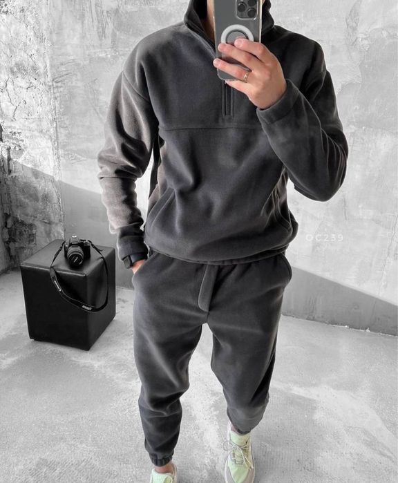 Мужской зимний костюм из микрофлиса Polar M L Xl Двухсторонний флис