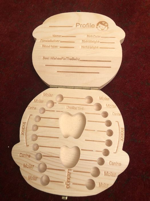 Caixa para guardar os dentes