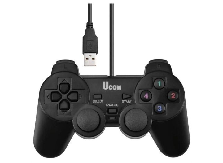 Проводной геймпад (джойстик) Ucom USB для ПК Black