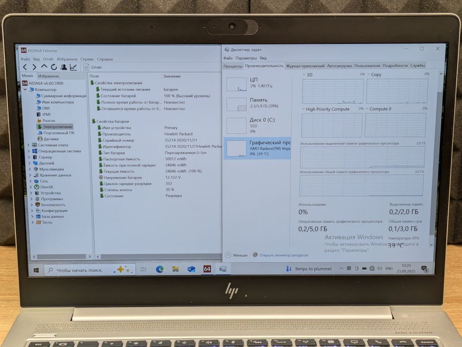 Ноутбук hp 14.1 Full hd Ryzen 3 3300u Vega 6 8/128ssd