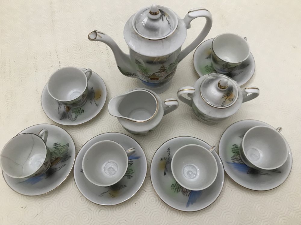 Serviço de café japonês