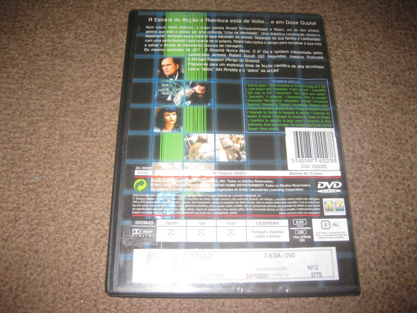 DVD "O 6º Dia" com Arnold Schwarzenegger