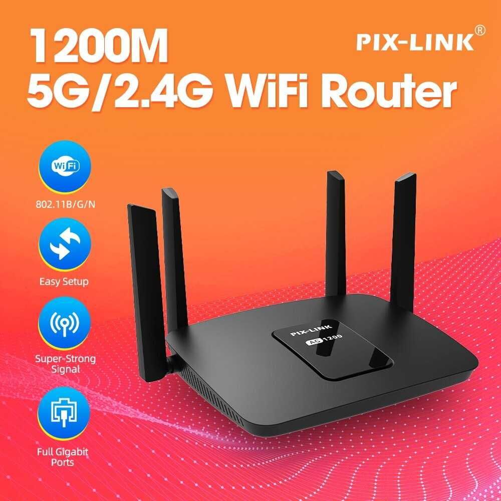 PIX-LINK-AC06 Wi-Fi 1200Mbps  2.4G & 5G роутер Gigabit LAN ports