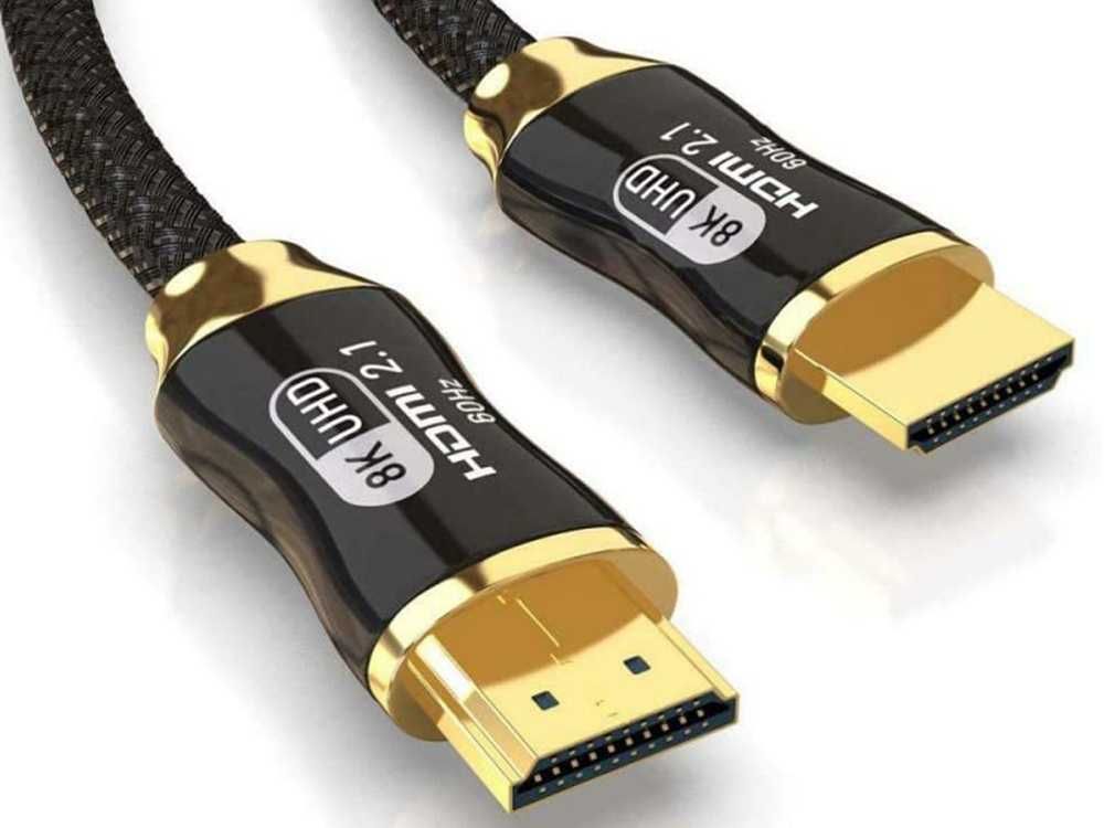 Kabel przewód hdmi 2.1 video ultrahigh speed 8k 60hz 4k 120hz gold 3m