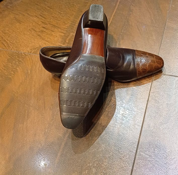 Półbuty, mokasyny włoskie 38, skóra naturalna