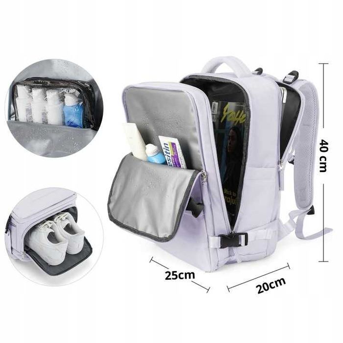 Plecak Bagaż Podręczny do Samolotu 40x20x25 Wizzair Rayanair Kabinowy