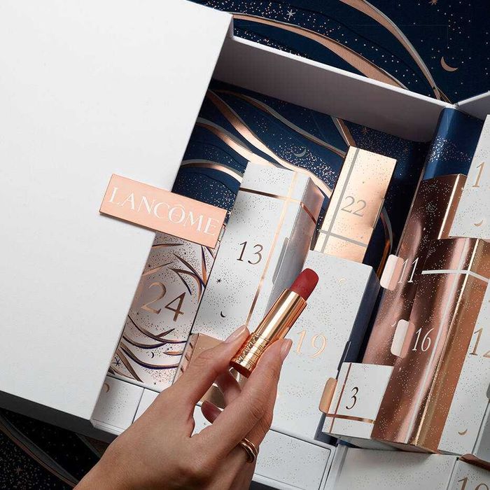 Kuferek toaletka szafka kosmetyczka kalendarz Lancome DIY