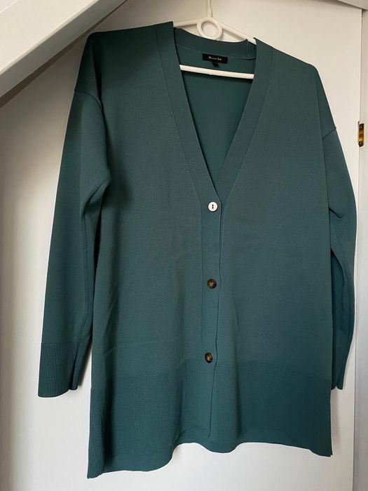 Kardigan marki Massimo Dutti, rozm.S/ XS, model oversize, kolor morski