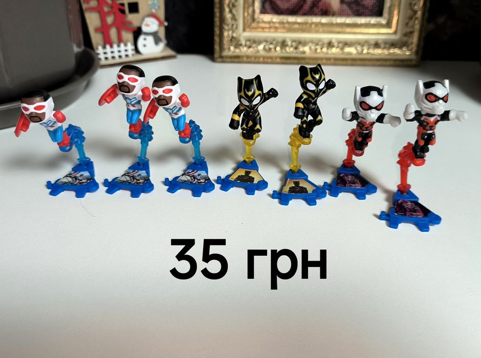 Колекційні іграшки Кіндер natoons, marvel , щенячий патруль маріо