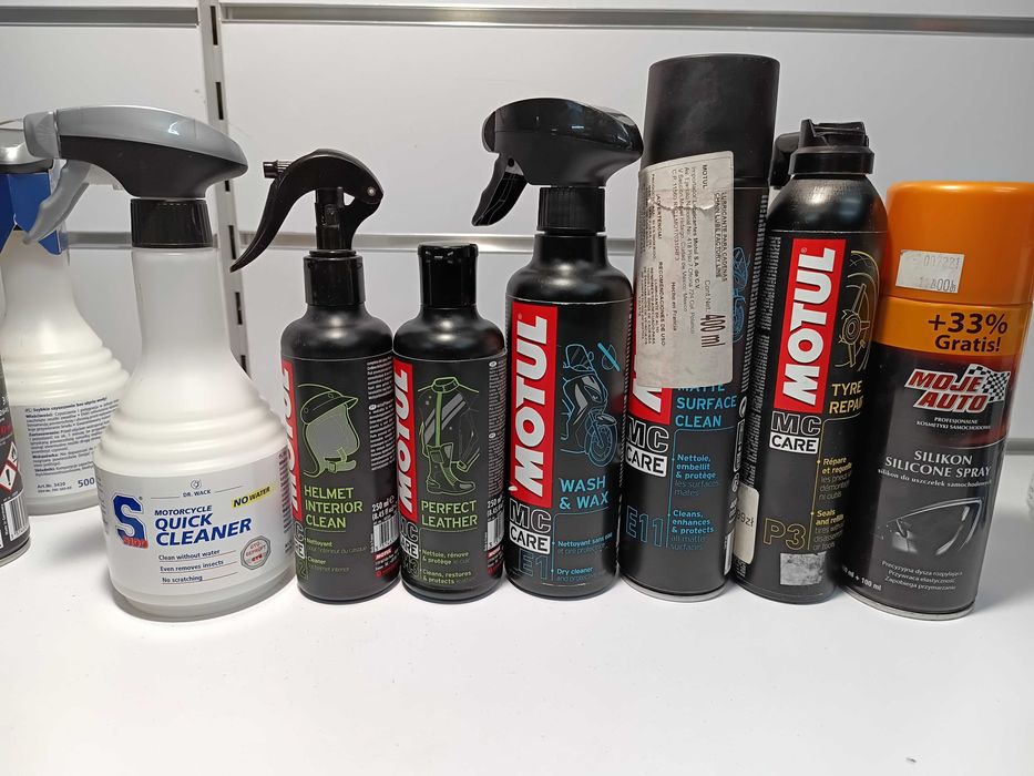 Pakiet markowej Chemii do motocykla S100, Motul, LiquiMoly, SIDI -50%