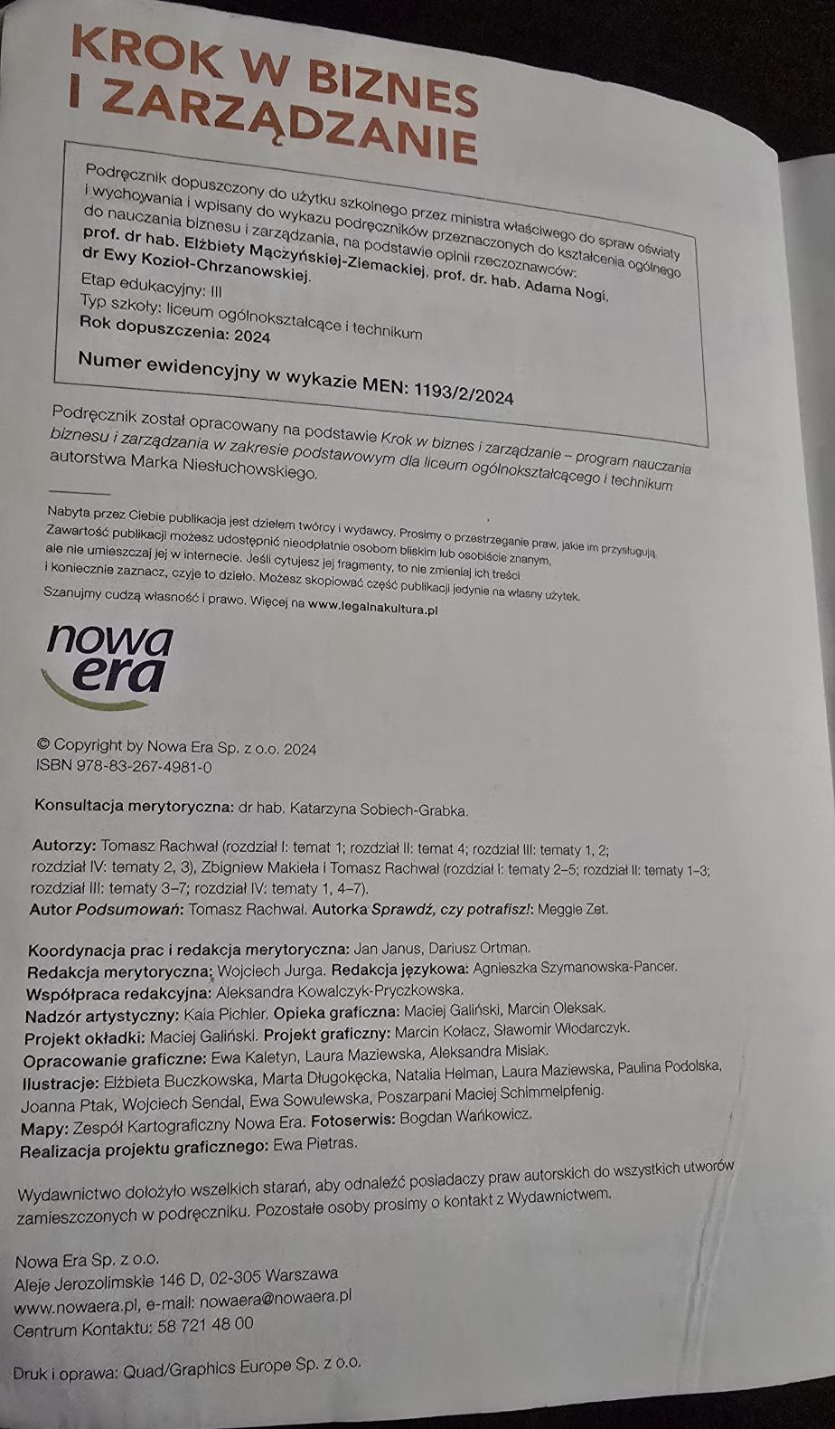 Krok w biznes I zarządzanie 2 podstawowy
