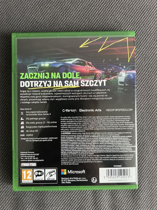 NFS Unbound (need for speed) Xbox Series X stan idealny po polsku