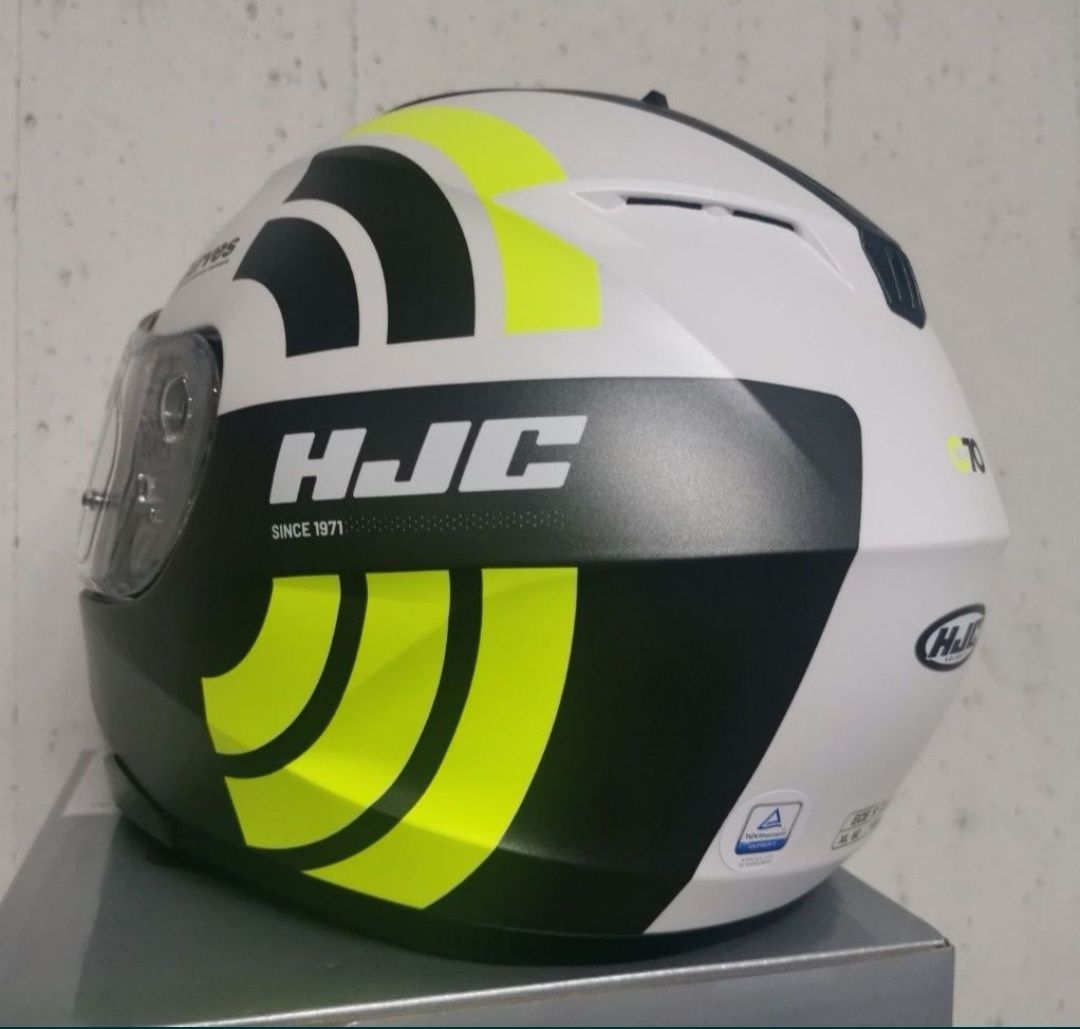 Capacete HJC C70 Curves White/ Yellow Gloss ( NOVOS )