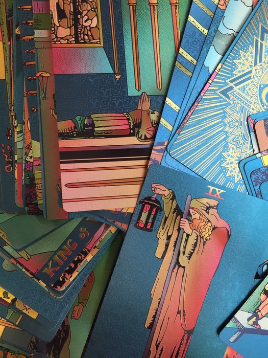 Золотое Изумрудное Таро Уэйта (Gold Foil)  пластиковое