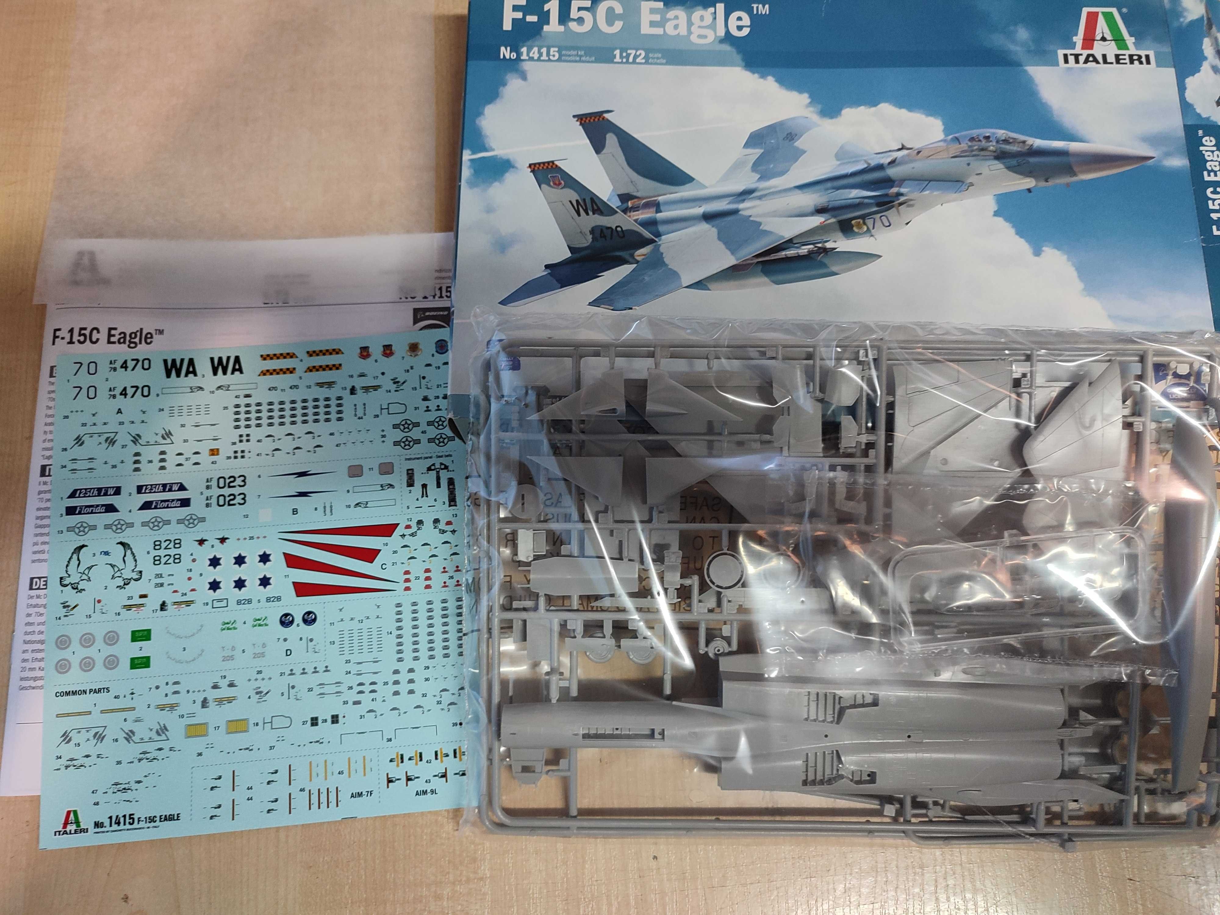 F-15C Eagle plastikowy model samolotu do sklejania Italeri 1:72