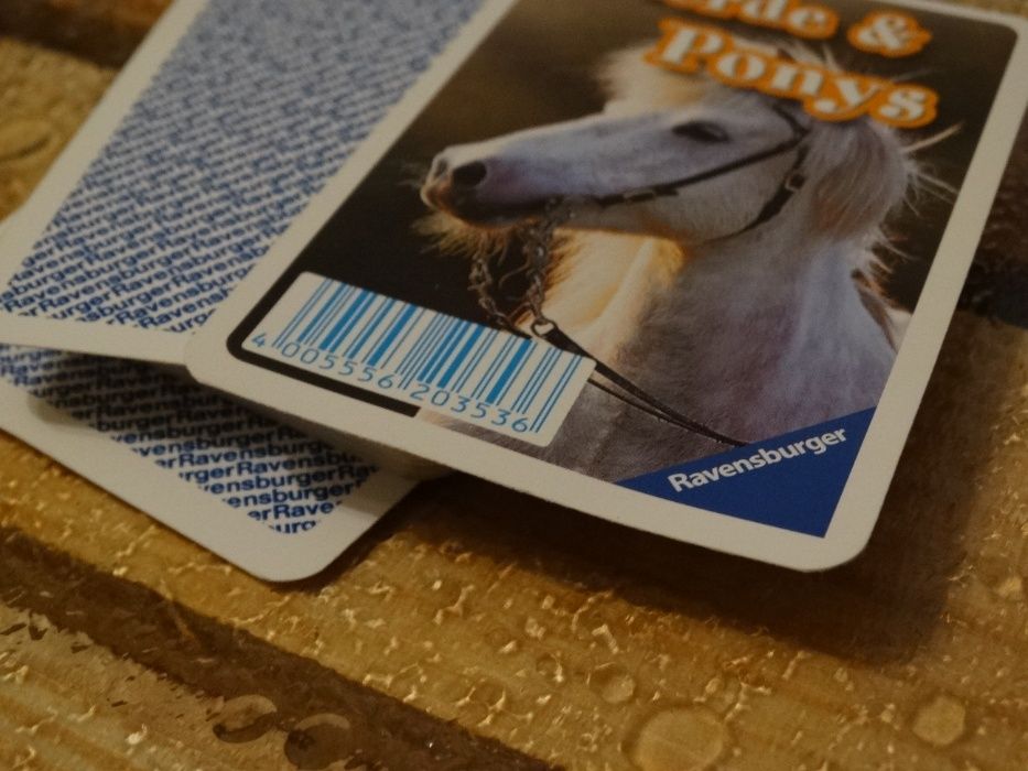 Karty do gry Quartett kwartet niemieckie gra konie kucyki kuce pony