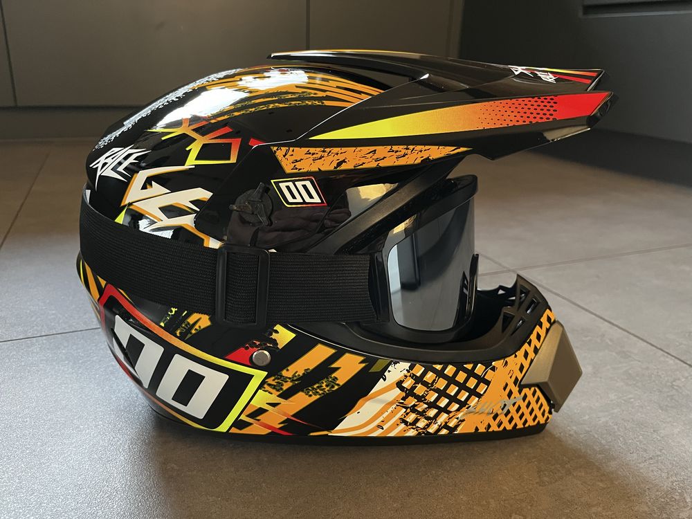 Kask rowerowy Fullface cross enduro atv quad MTB nowy rozmiar L