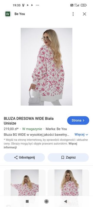 Bluza BG oversize do legginsów