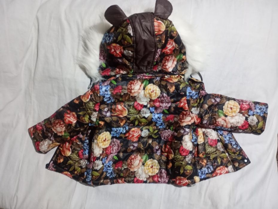 Зимовий комплект на дічинку комбінезон та картка .