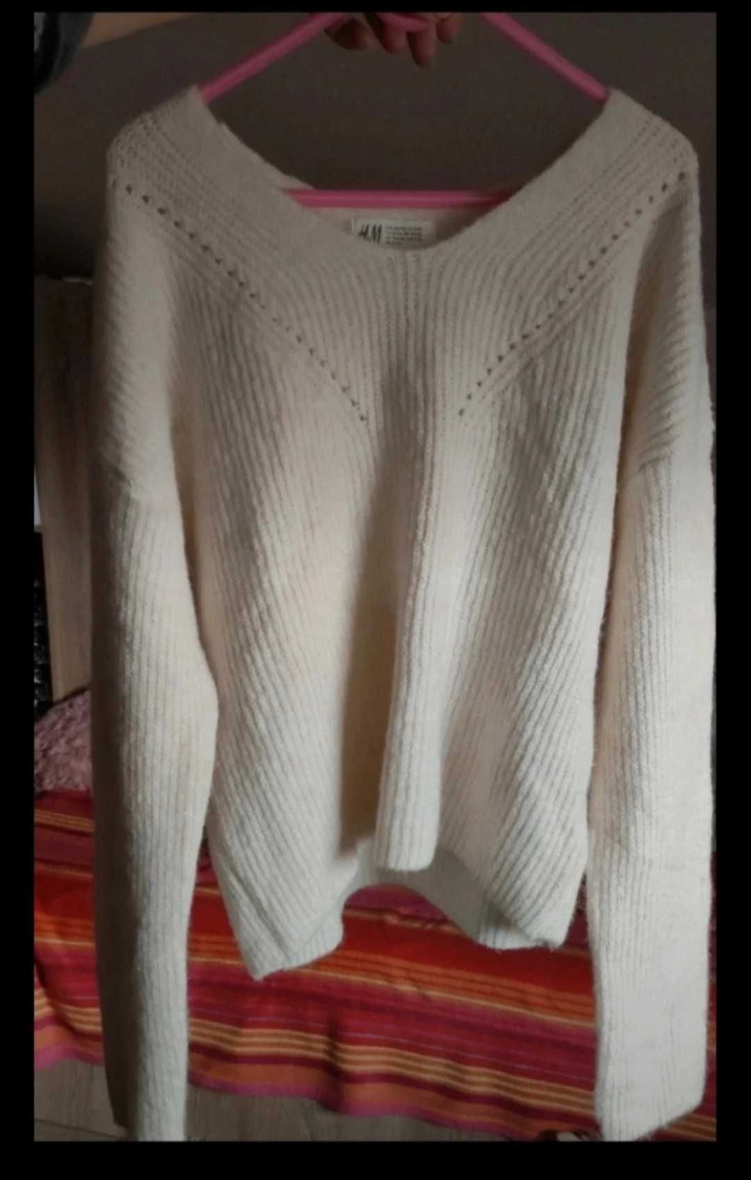 Sweter H&M 146/152 kremowy