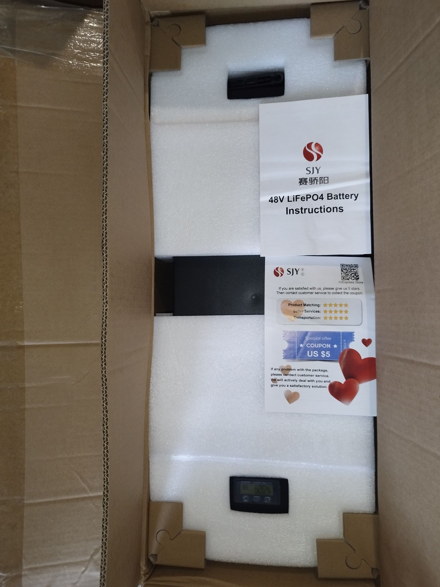 Батарея зовнішня для ДБЖ/інвертора Lifepo4 48V 100ah SJY 48V 100ah LCD