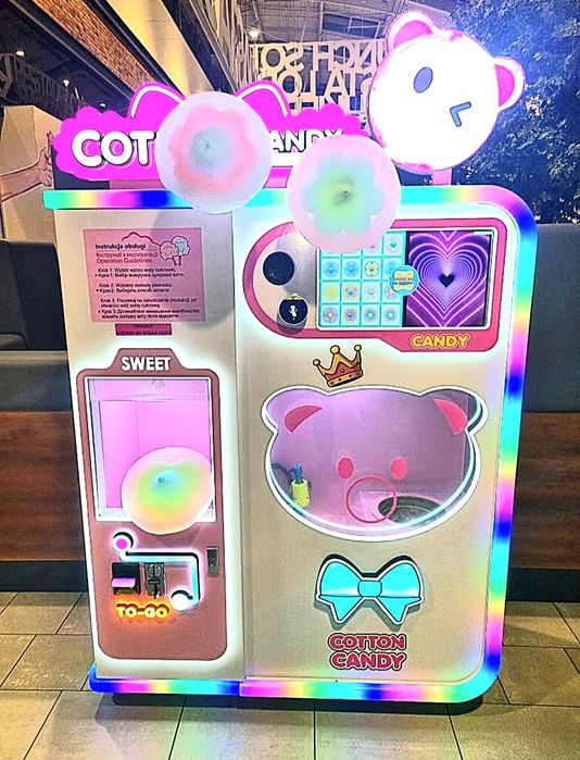 Zamiana Automat vendingowy maszyna do waty cukrowej  gotowy interes