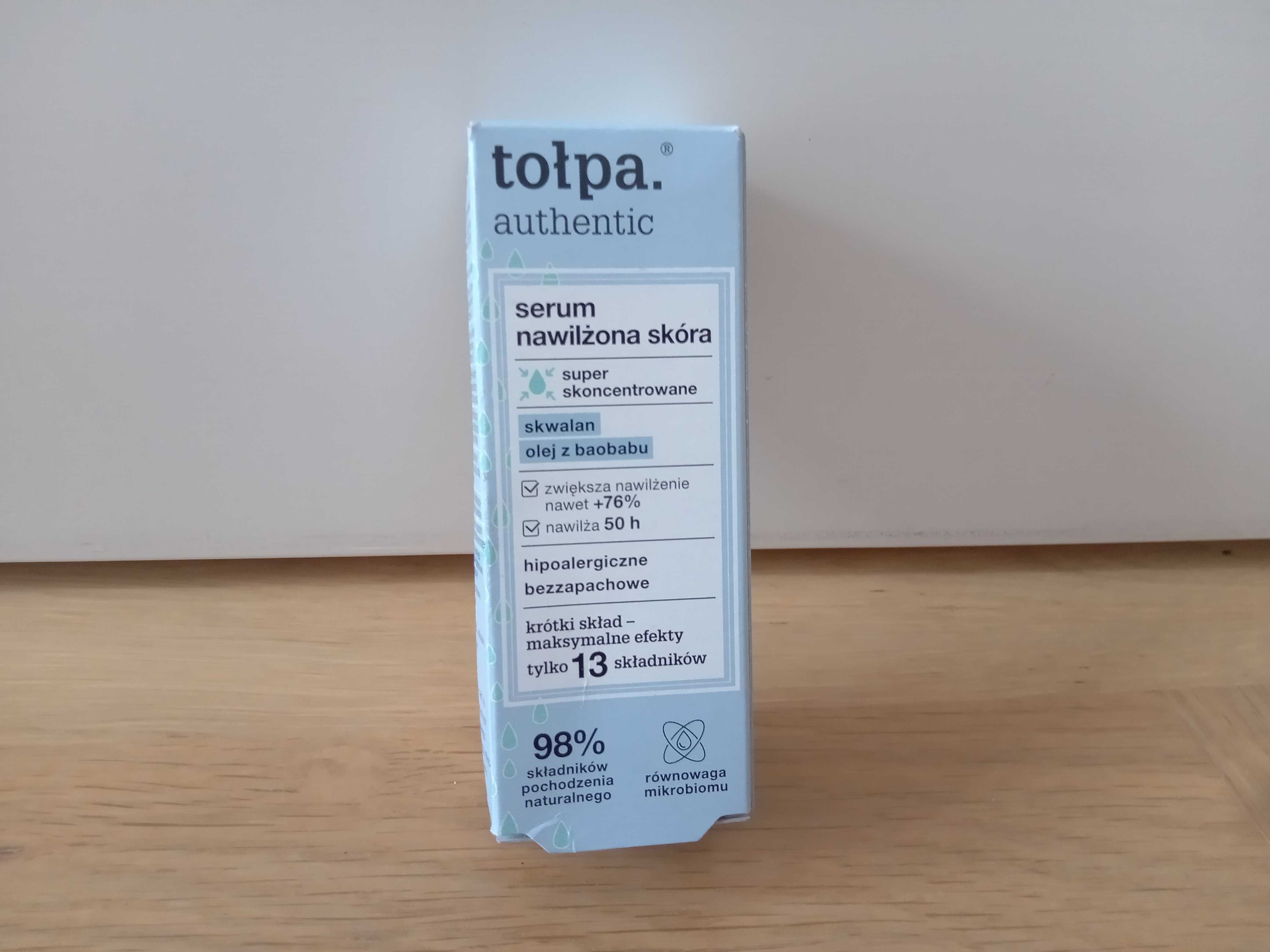 Tołpa authentic nowe serum nawilżona skóra