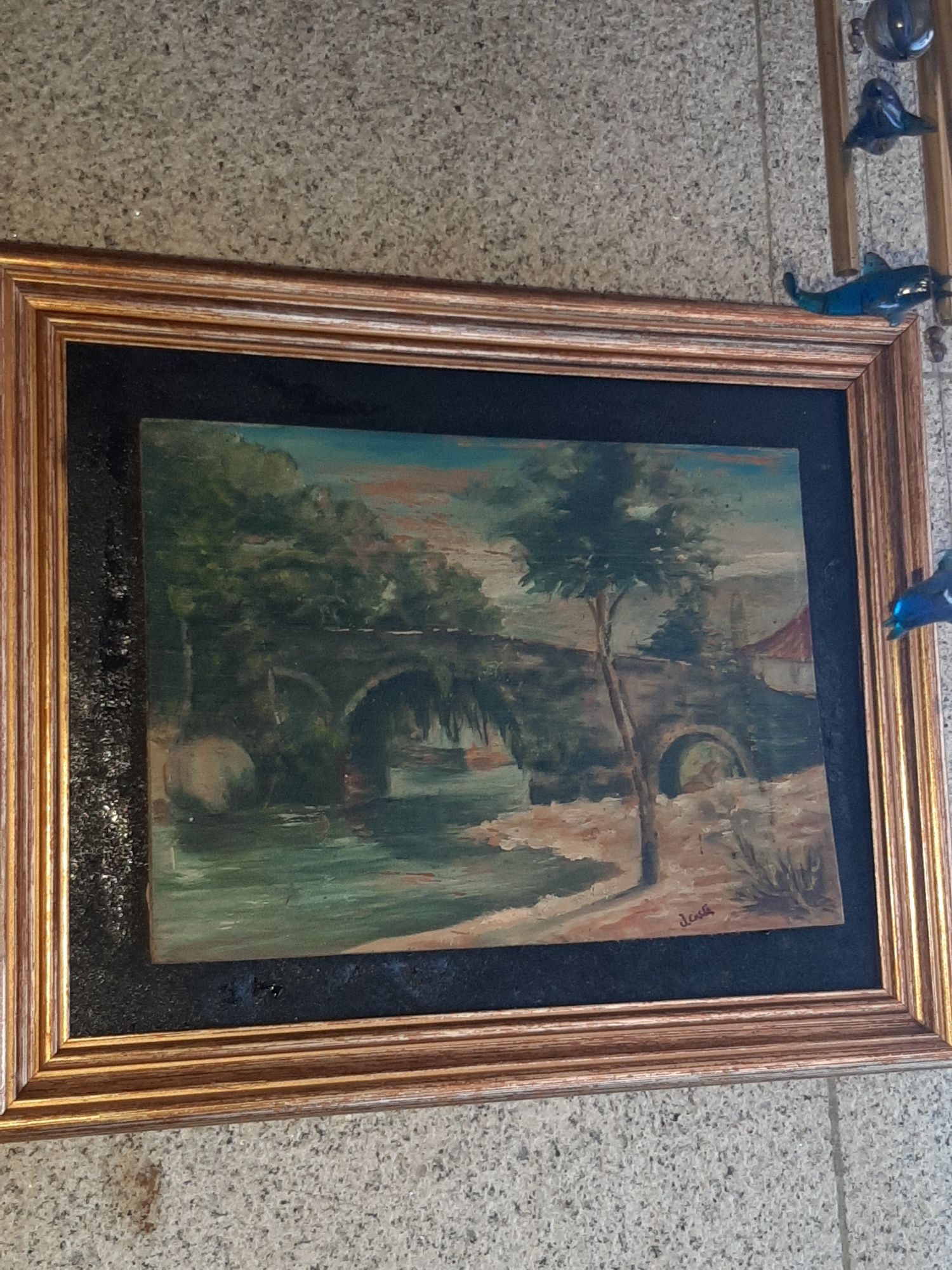 Pequena  Obra Óleo Sobre Madeira
