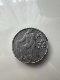 Moneta 5 złotych Rybak 1974 rok