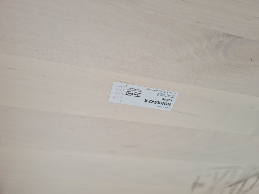 Stół stolik kuchenny jadalniany brzoza brzozowy jasny norraker ikea