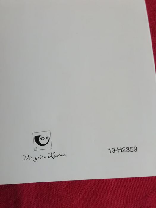 Postal de Páscoa, alemão